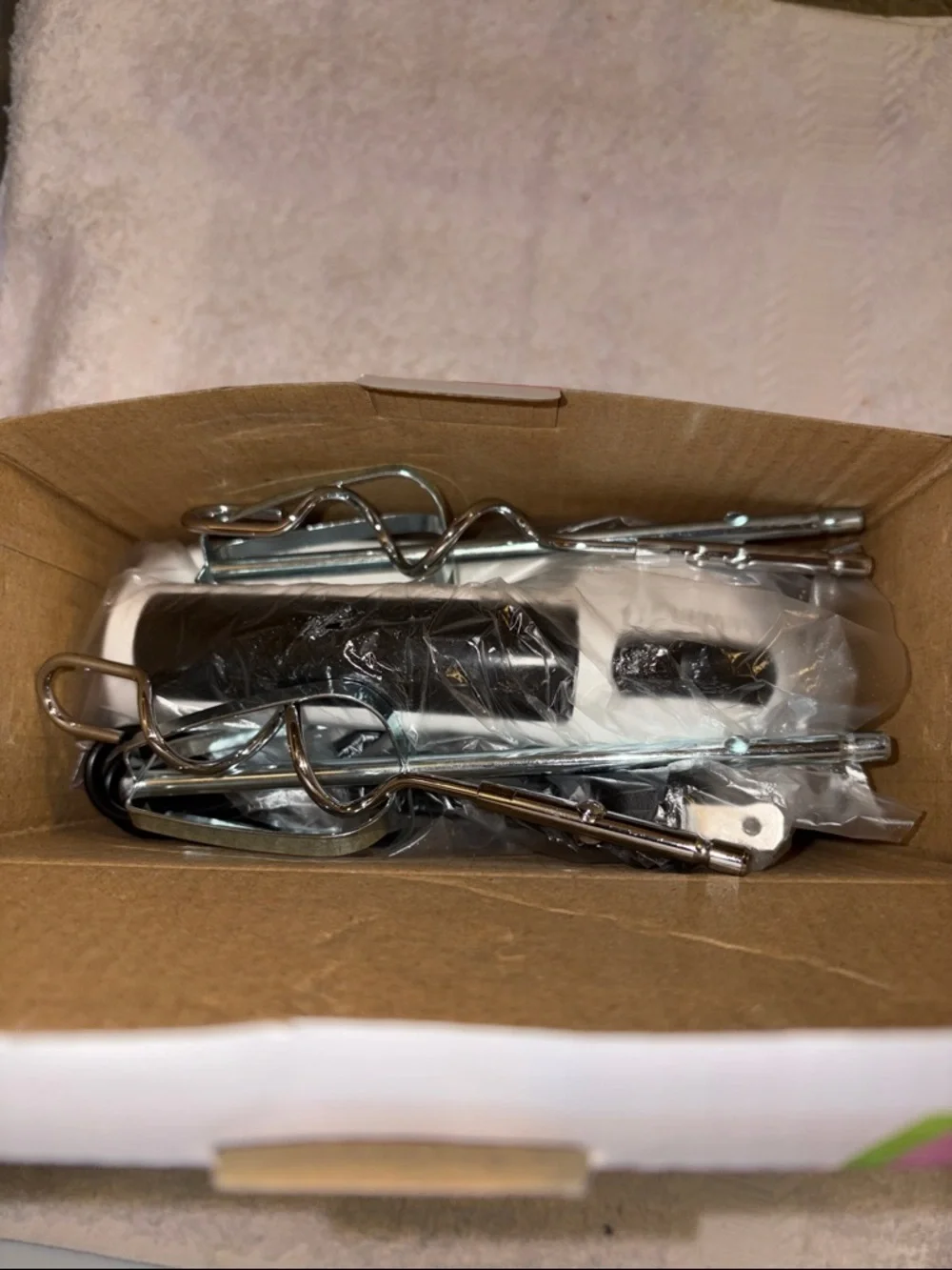 White and Black Hand Mixer with Beaters